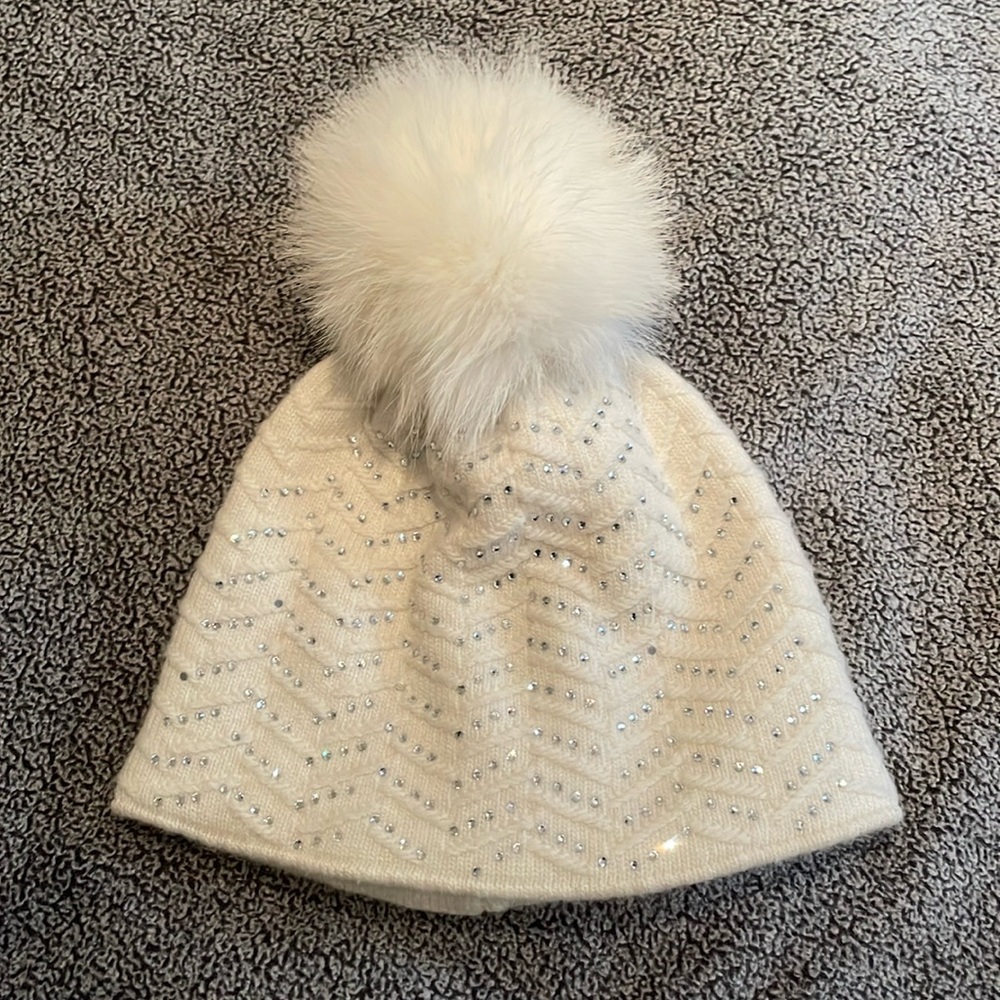 Winter Hat with Fur Pom Pom
